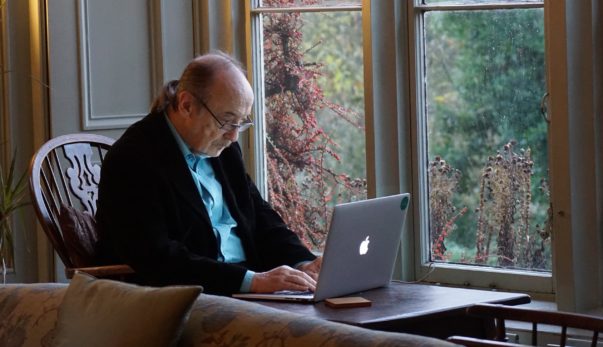 Older person using computer